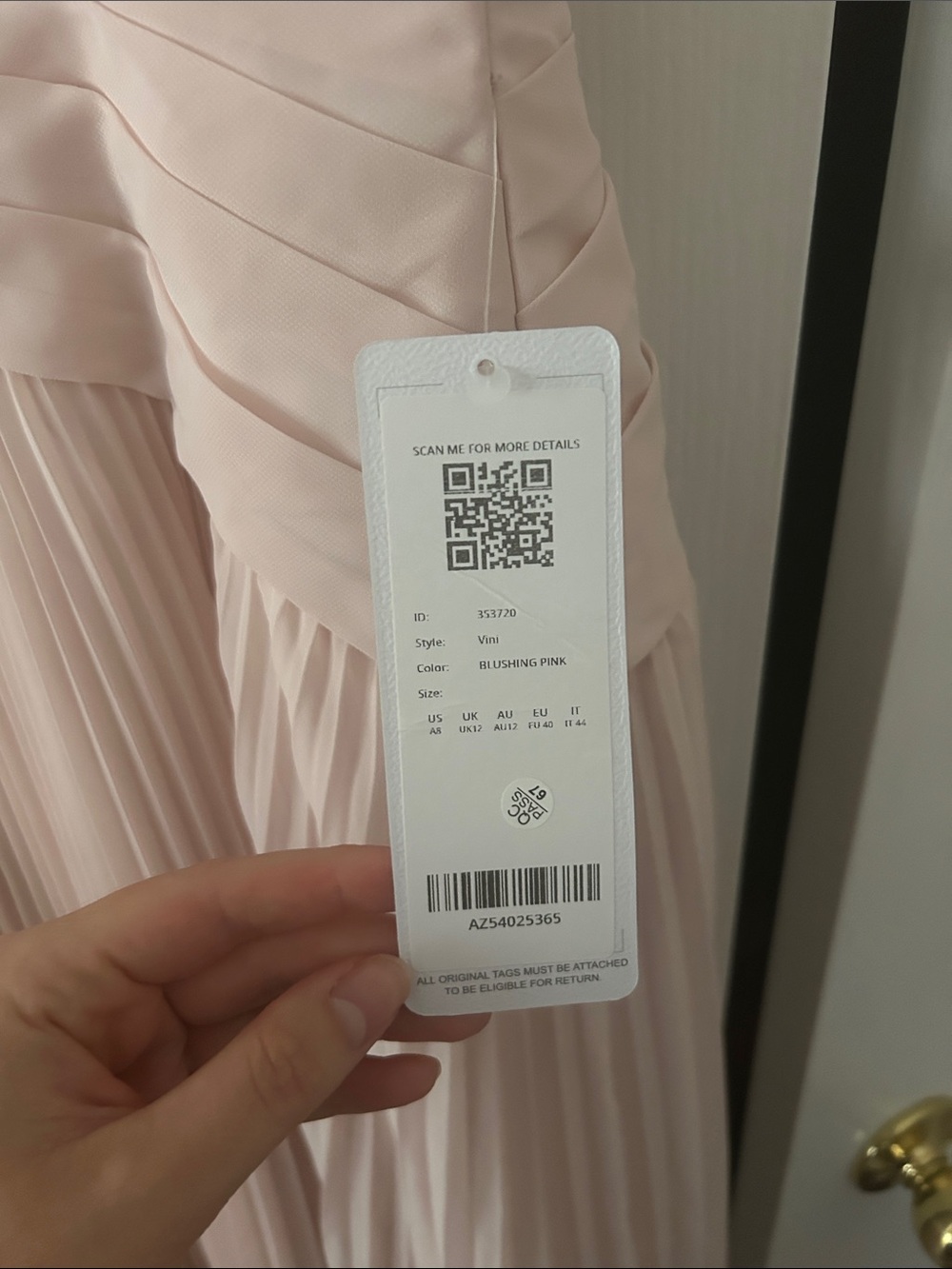 Azazie Vini Bridesmaid Dress Blushing Pink - Picture 4 of 4